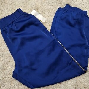 Gracia Royal Blue Satin Pants